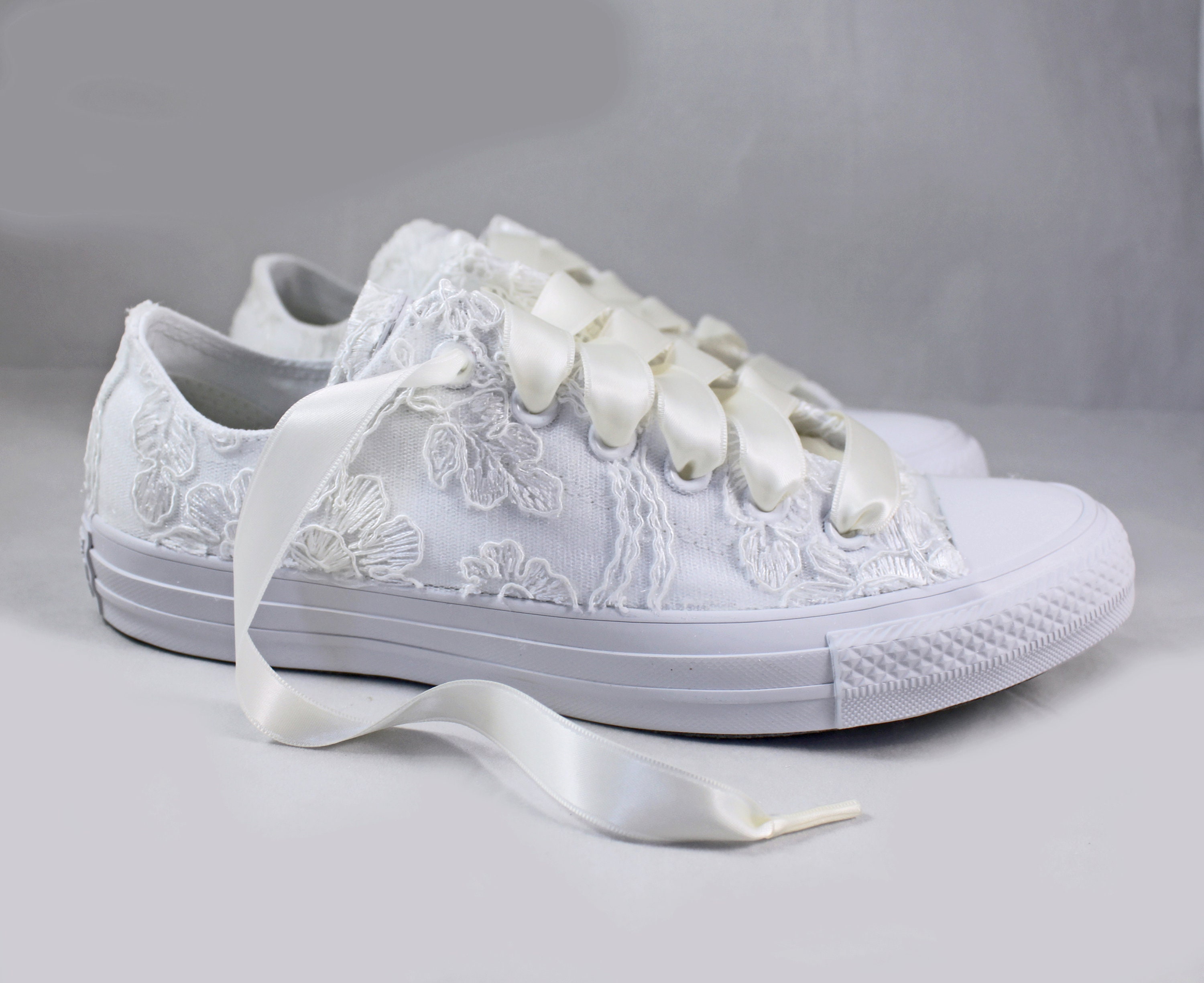 lace tennis shoes wedding