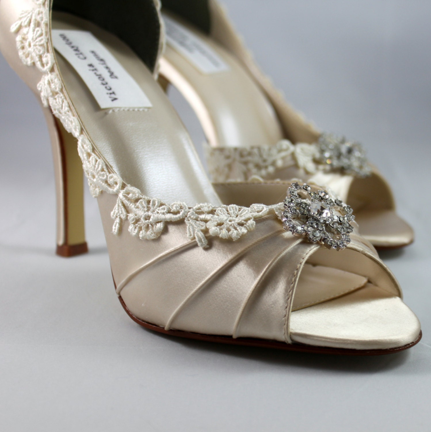 SALE Champagne wedding heels Size 7.5 The Corrisa