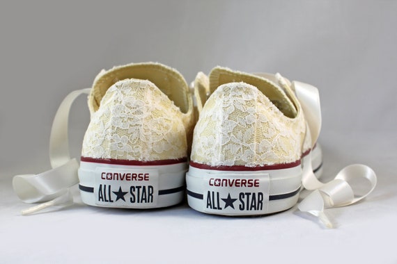 lace converse for wedding