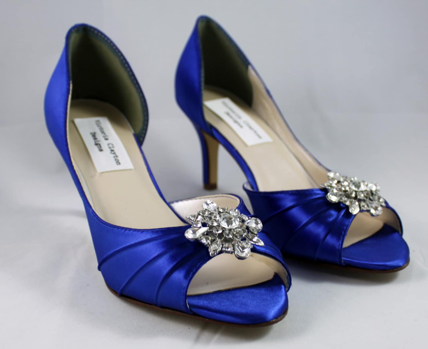 Royal Blue Wedding Shoes Low Heel