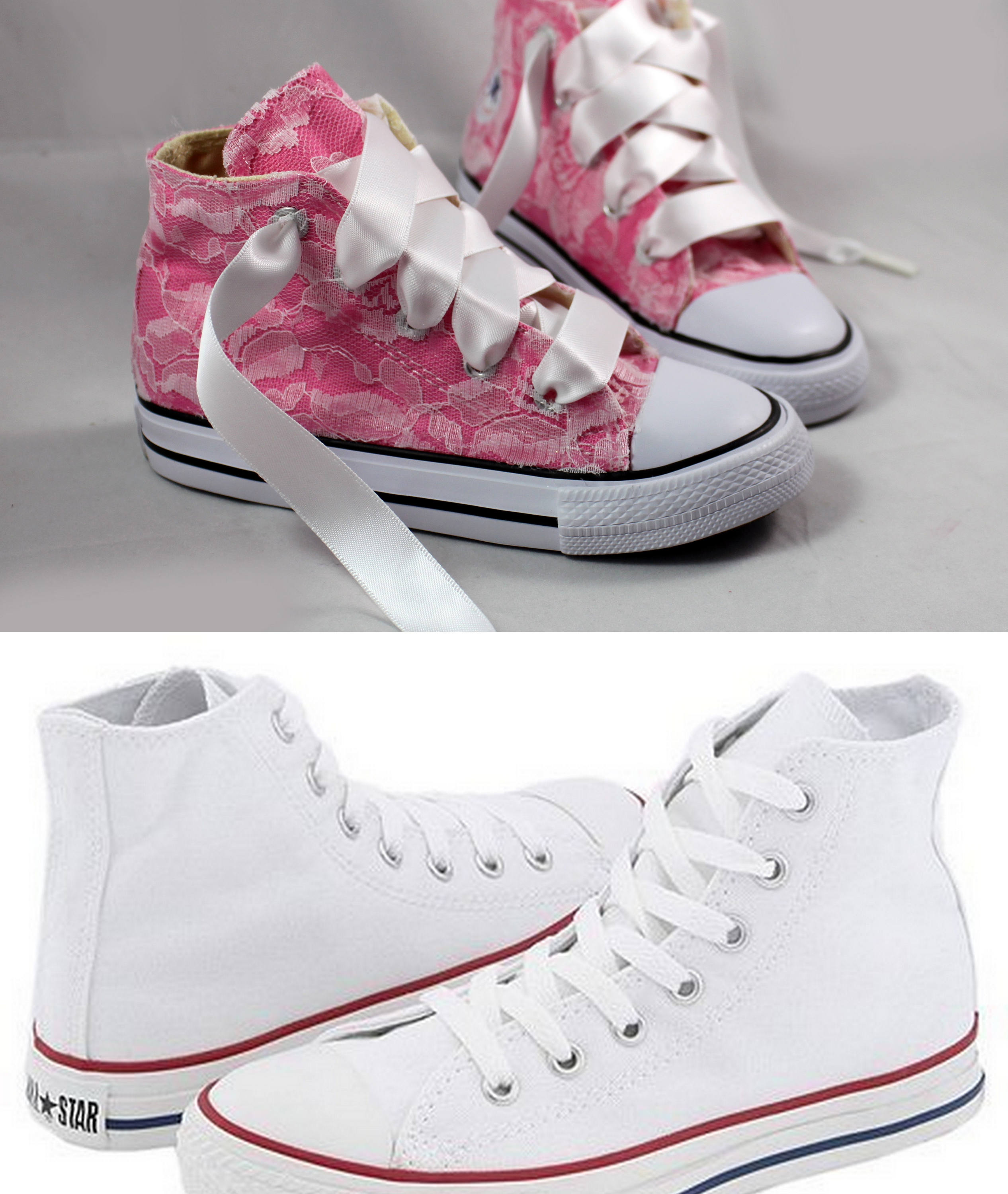 Custom Girls Converses For Joseph Pesqueira Lace Converses Bridal