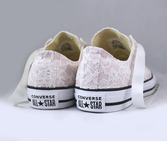 white lace converse low tops