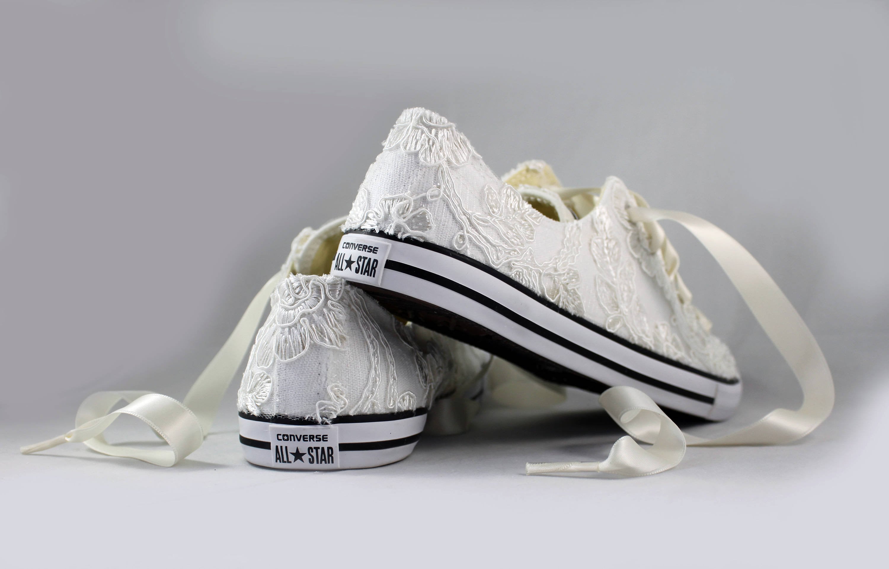 lace converse for wedding