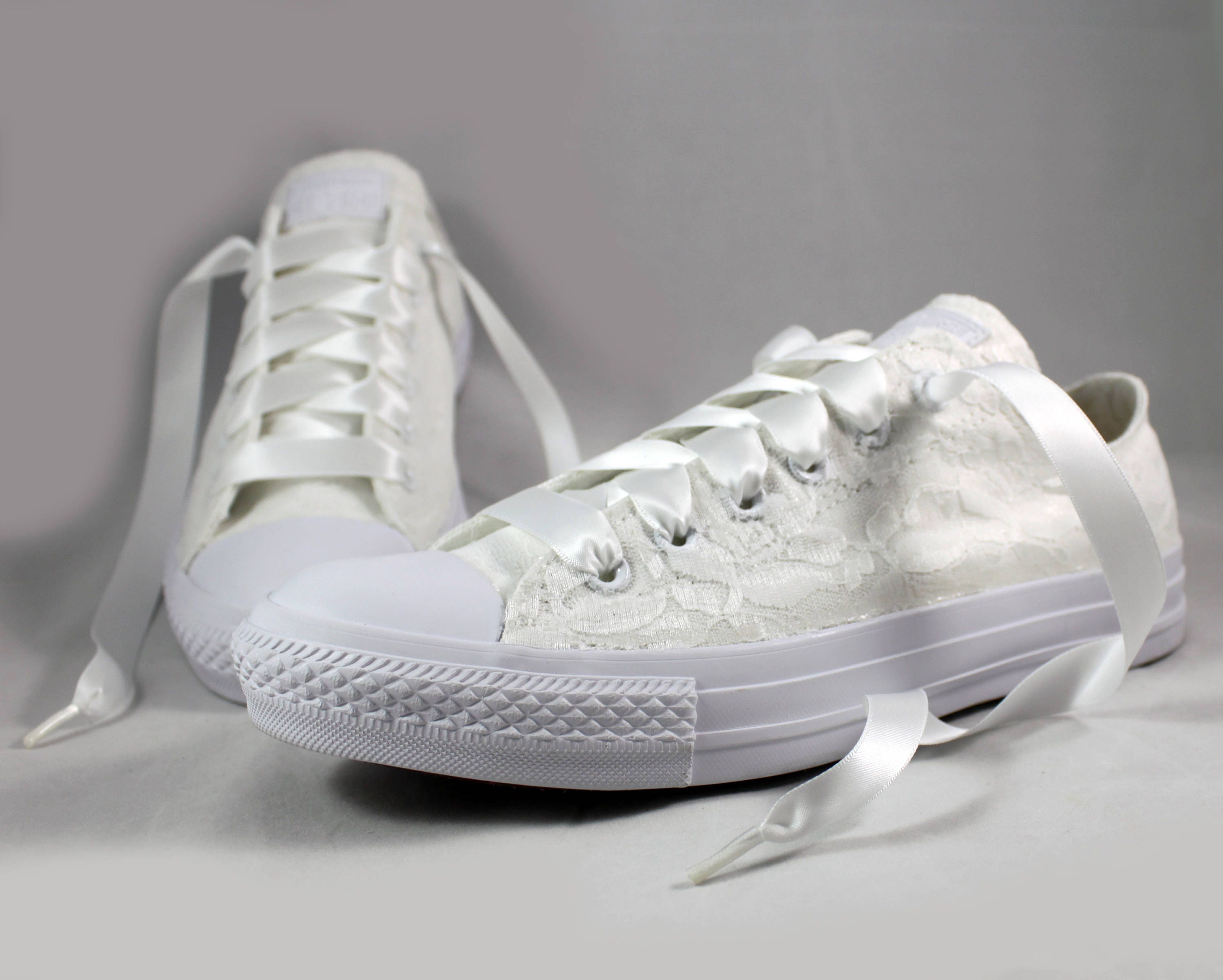 lace tennis shoes wedding