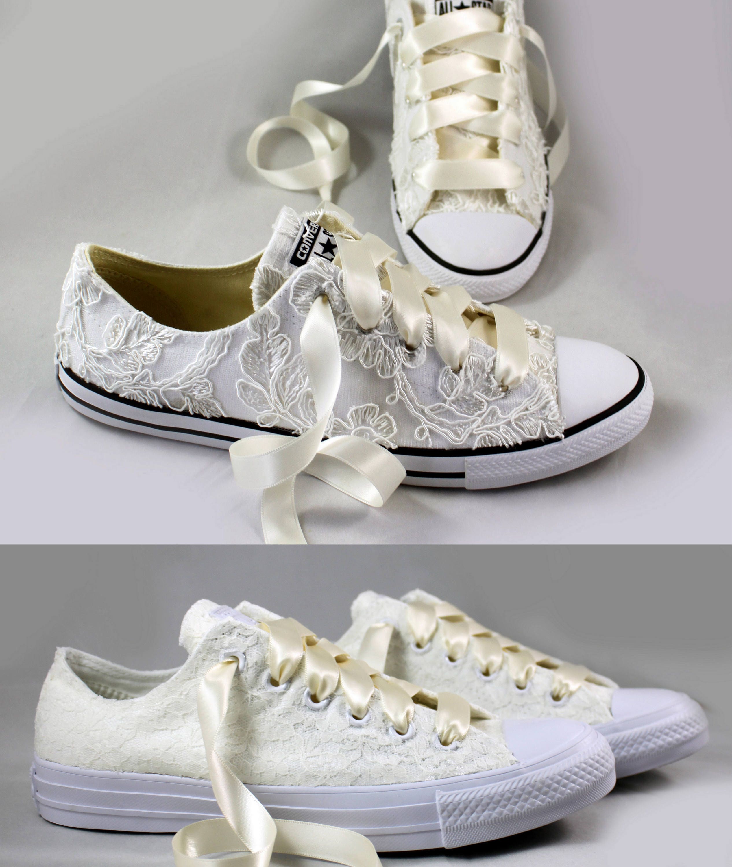 lace tennis shoes wedding