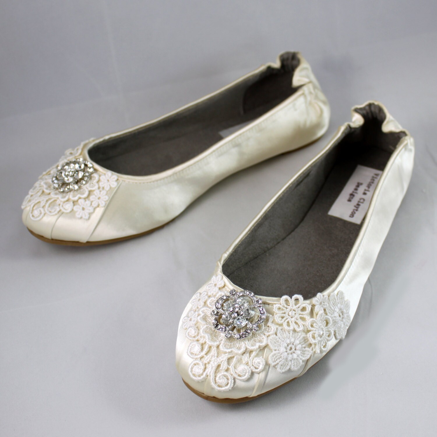 ivory lace ballet flats