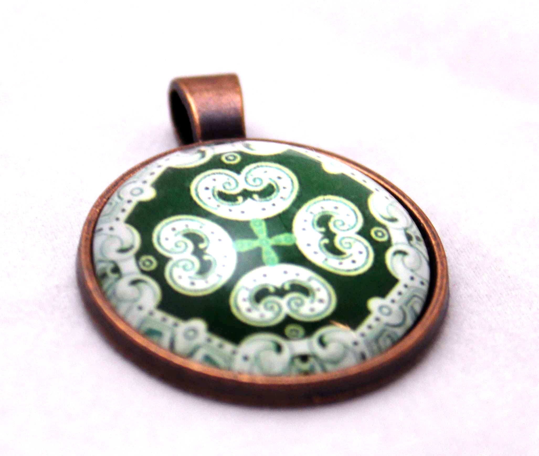 Ireland Green Necklace Copper Glass Copper necklace