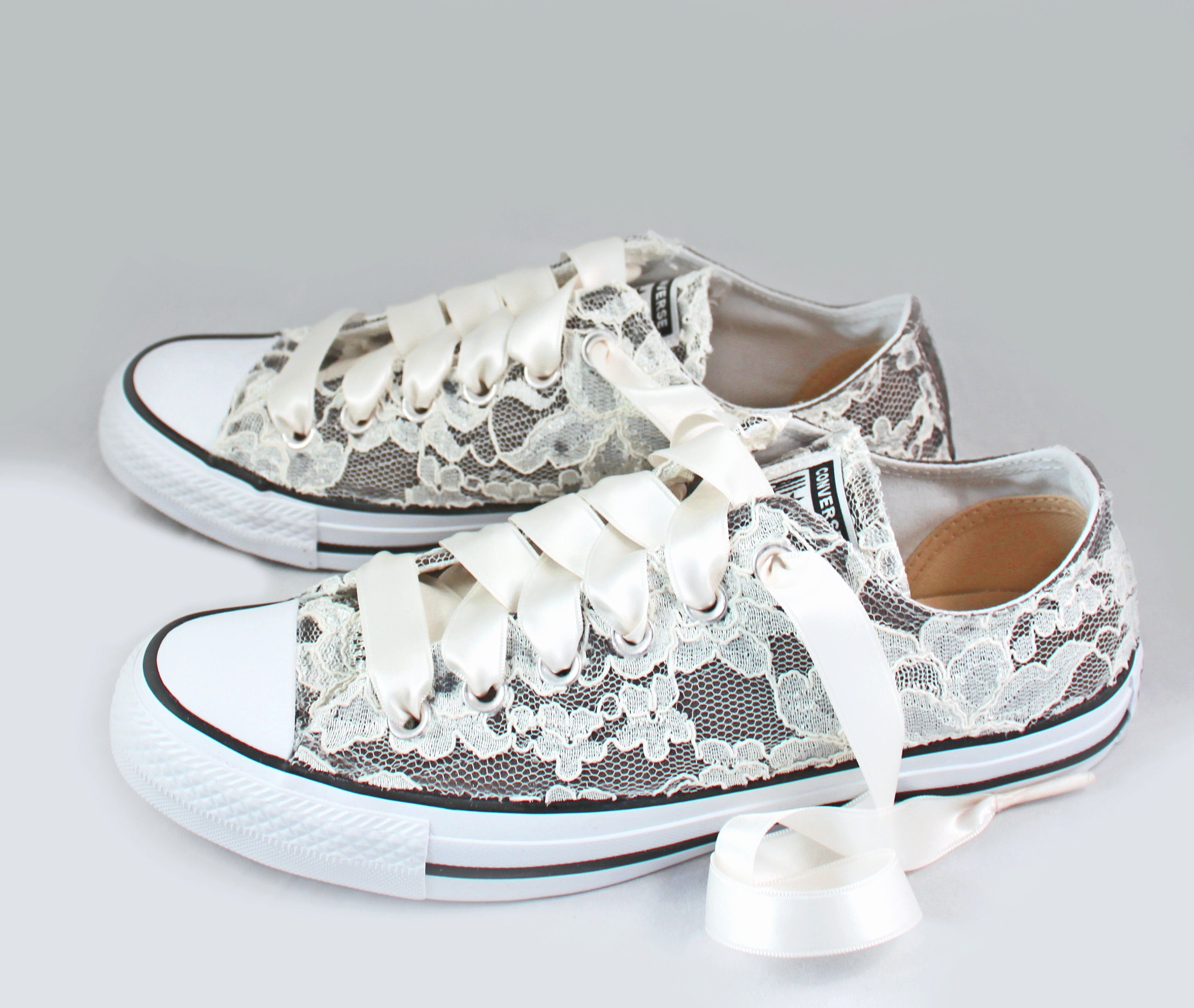 lace converse for wedding