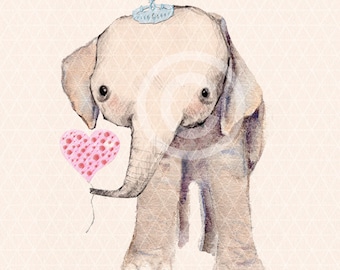 Tutina in cotone biologico - Elefante "I Wuv U".