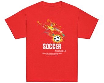Soccer Player Phil 4:13 Youth tee