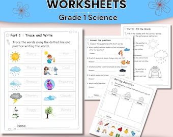 Wetenschapswerkbladen graad 1 | Seizoens- en weeractiviteiten (pdf)