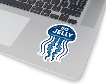 Jellyfish Kiss-Cut Stickers: Vibrant Ocean Theme Decor
