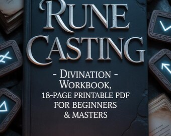 Runecasting: werkboek voor waarzeggerij, 18 pagina's afdrukbare pdf voor beginners en gevorderden