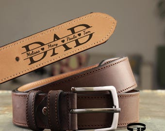 Custom Leather Belt for Daddy, Father’s Day Gift for Boyfriend, Unique Gift for Husband, Personalized Leather Belt Anniversary Handmade Belt