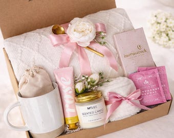 Cozy Self Care Gift Box for Her, Spa Relaxation Set, Cozy Spa Gift Box, Pamper Box, Comfort Package Thinking of You Gift, Wellness Present