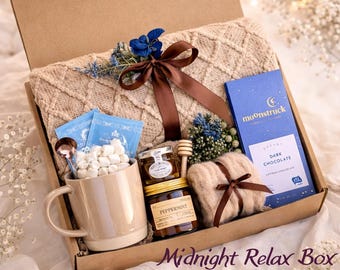 Caja de regalo de agradecimiento, regalo para demostrar cariño, set de regalo para el autocuidado, paquete de cuidado para la relajación, cesta de regalo acogedora, regalo de agradecimiento para empleados