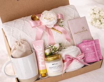 Spa Gift Box, Self Care Gift Box for Women, Spa Care Package, Birthday or Anniversary Gift, Relaxation Set for Mom, Sister, Best Friend