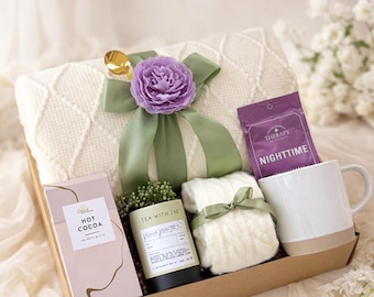 Mother’s Day Gift Box for Mom – Self Care Spa Gift Set, Relaxation Gift, Care Package for Her, Birthday Gift for Women