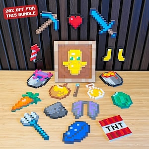 Totem Bundle – Magnetic Pixel Item Frame – Totem of Undying – 3D Printed Gaming Wall Art