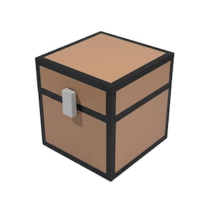 Pixel Storage Chest – 3D Printed Block-Style Chest – Gaming Room Decor & Display Box