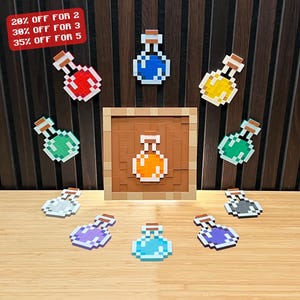 Pixel Potion-föremål Magnetisk ram för utbytbara föremål – 3D-utskriven väggkonst för spelrum