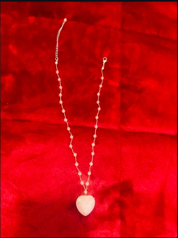 Vintage Rose Quartz necklace - image 2