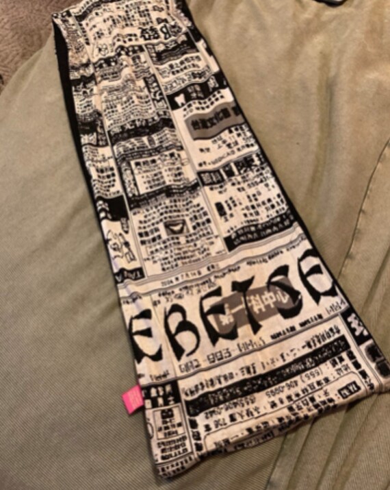 Betsey Johnson newspaper scarf