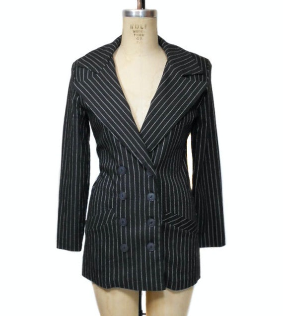 Vintage 90's Betsey Johnson pinstripe blazer, L