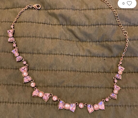 Vintage Betsey Johnson Iconic Pink Bow Necklace