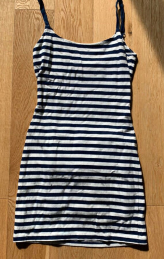 Betsey Johnson striped bustle dress,L
