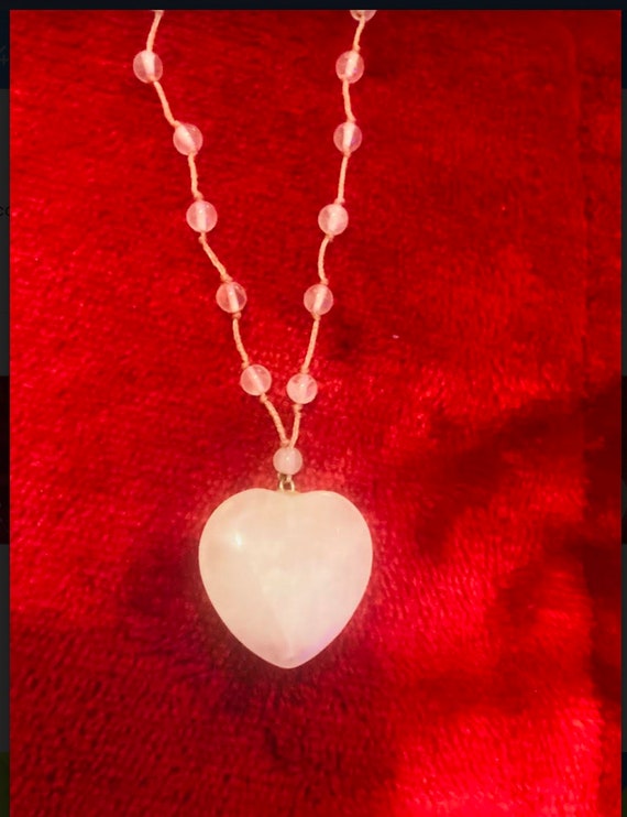 Vintage Rose Quartz necklace - image 1