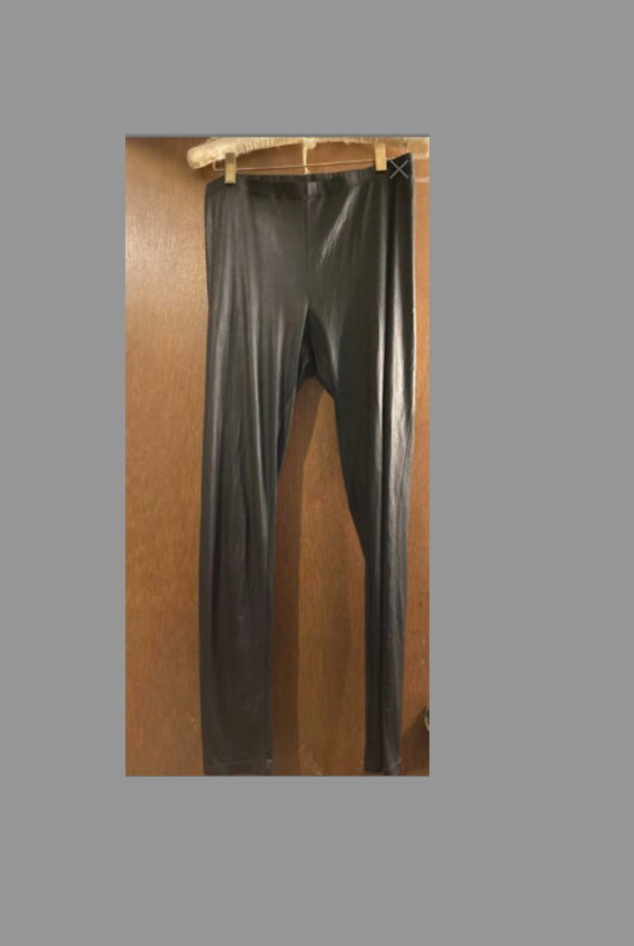 Betsey Johnson liquid leather leggings, M