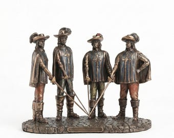 Estatua de los Tres Mosqueteros / Personajes de Alejandro Dumas / Decoración histórica francesa
