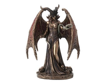 Estatua de Lilith / Primera esposa de Adán / Figura de la Diosa Oscura / Decoración de altar ocultista