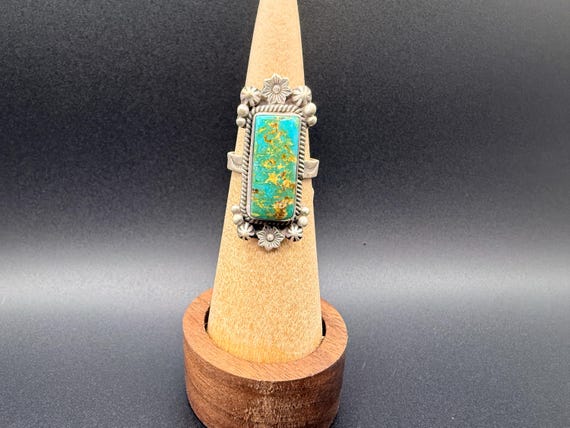 Sonoran Mountain Turquoise Statement Ring, Sterli… - image 2