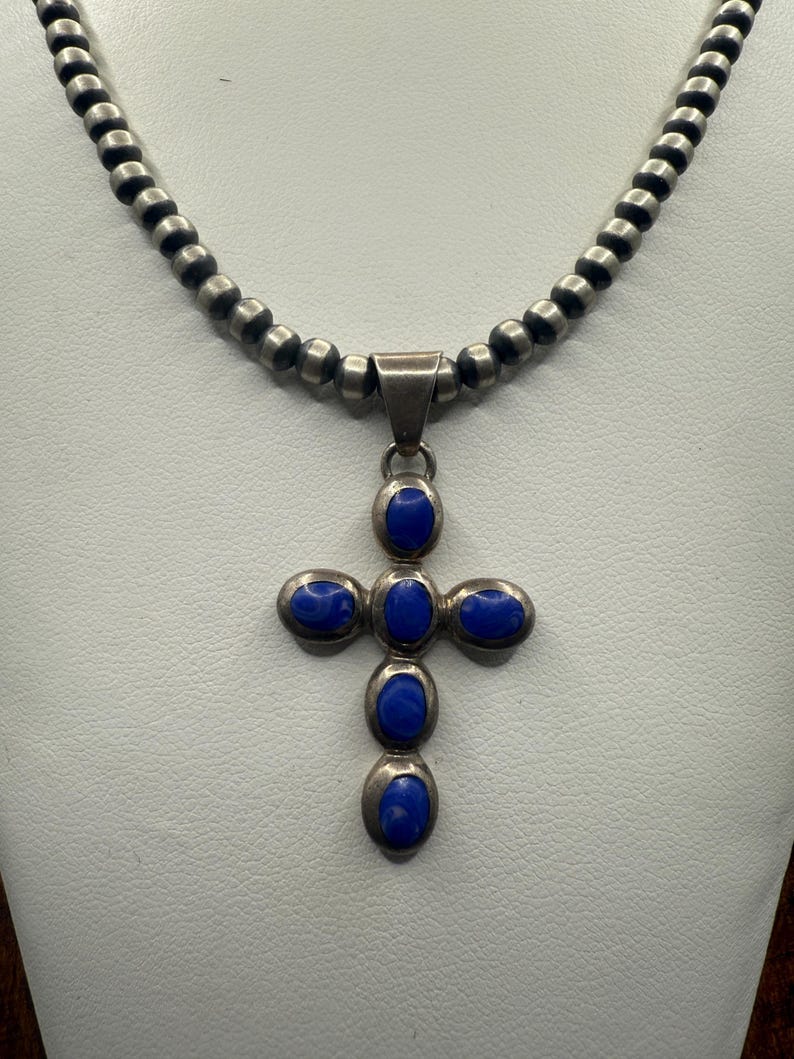 Vintage Taxco Lapis Cross Pendant – Mexican Sterling Silver - Etsy