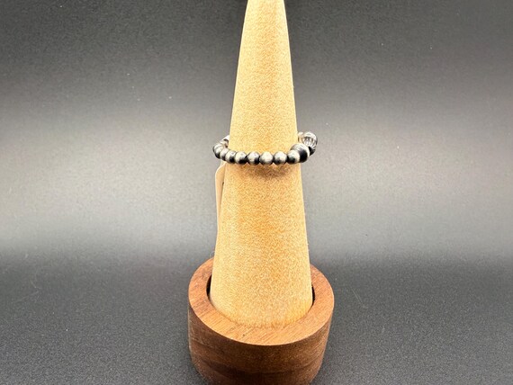 Desert Pearl Stretch Ring Stack Sterling Silver B… - image 2