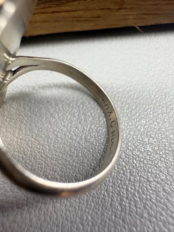 Native Made Turquoise Ring – Signed Max C. – Size… - image 5