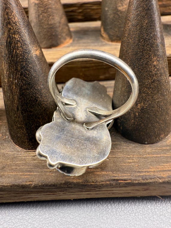 Native Made Turquoise Ring – Signed Max C. – Size… - image 4