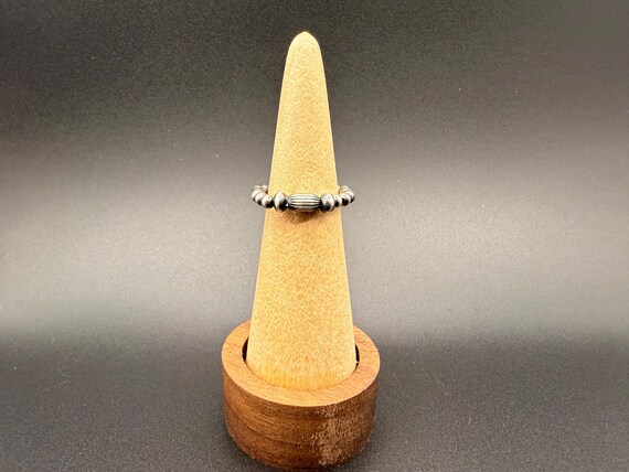 Desert Pearl Stretch Ring Stack Sterling Silver B… - image 1