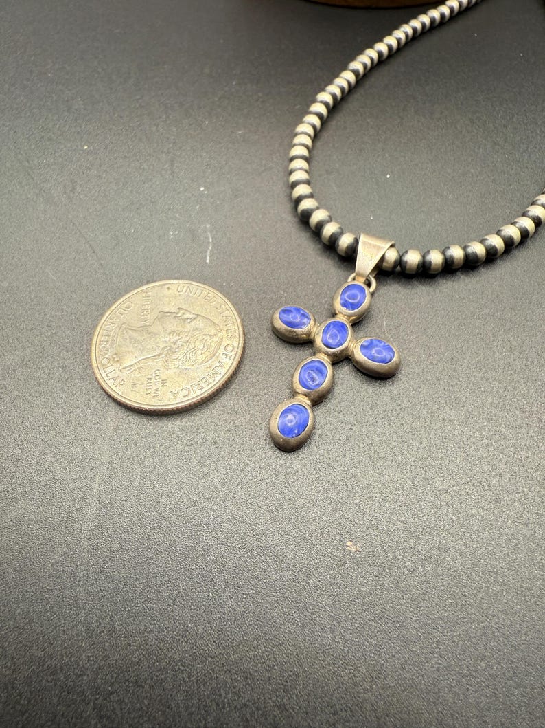 Vintage Taxco Lapis Cross Pendant – Mexican Sterling Silver - Etsy