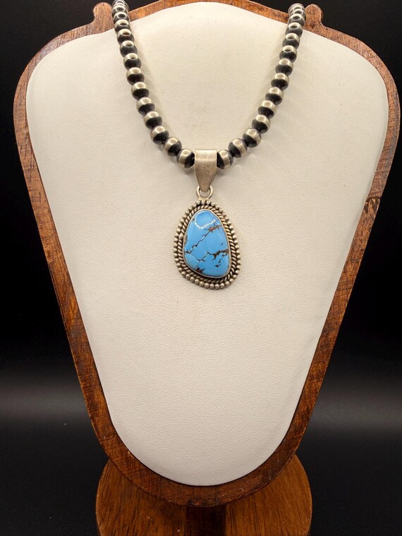 Golden Hills Turquoise Sterling Silver Pendant