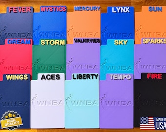 15 WNBA Team Sports Card Dividers Basketball Standard Cards für Panini & Topps