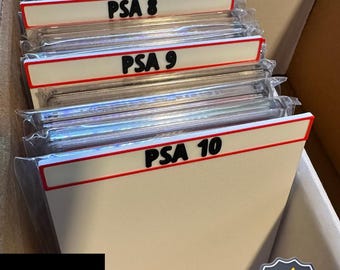 PSA Graded Card Dividers - Tall, Customizable, Made in USA - (Set of 6)