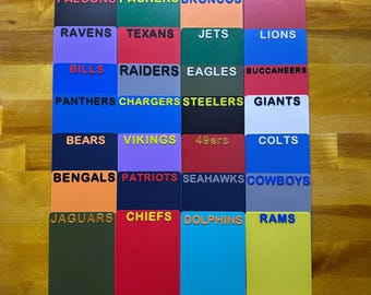 NFL Team Sports Card Dividers for PSA Graded Cards (Set of 32)