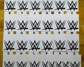 WWE Wrestling Trading Card Divider, A-Z Set (26 Stück)