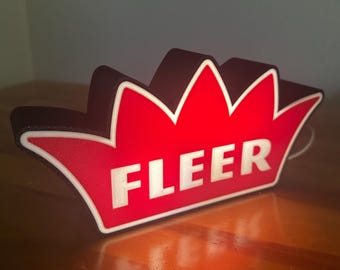Fleer Light Box Zeichen LED USB für Man Cave Basketball Kartensammler