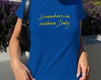 Ergens in Noord-Italië cmbyn baby tee, Timothee Chalamet shirt, Call Me By Your Name cadeau, Y2K tee, grafisch T-shirt voor dames