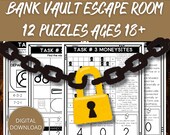 Bank Escape Room Game, Virtual Escape Room, Escape Room Game For Adults, Team Building Escape Room Games, Bank Heist Games, Bank Robber Game
