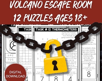 Printable Escape Room Game, Team Building Games, Virtual Escape Room, Digital Escape Room, Logic Puzzles Download, Adult Escape Room Kits